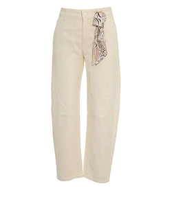 Orelie Scarf-Detailed Loose-Fit Jeans