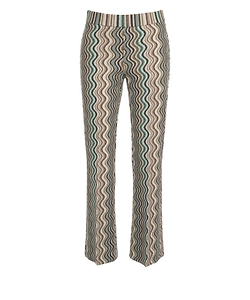 Faith Wave-Printed Flared Trousers