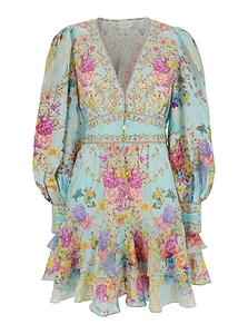 Floral Embellished Mini Dress