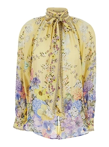 Floral Pussybow Top