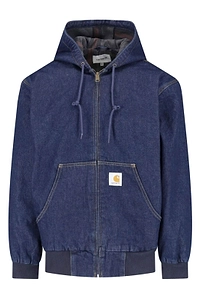 Carhartt Wip Zip-Up Denim Hooded Jacket