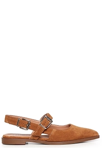 Carmens Buckled Slingback Flat Shoes