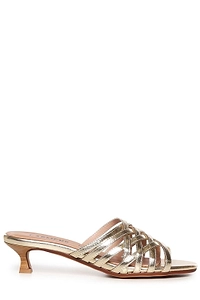 Carmens Woven Kitten Heel Mules