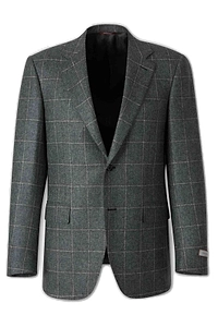 Canali Check Patterned Single Breasted Jacket