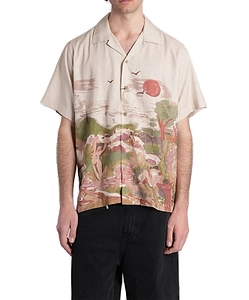Graphic Printed Button-Up Shirt