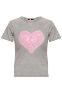 Pixel Heart Print T-Shirt