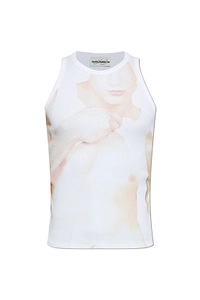 Carne Bollente Ribbed Printed Knitted Top