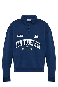 Slogan Polo Sweatshirt
