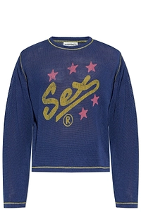 Carne Bollente Sheer Star Logo Knitted Sweater