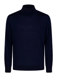 Canali Mock-Neck Knitted Sweater