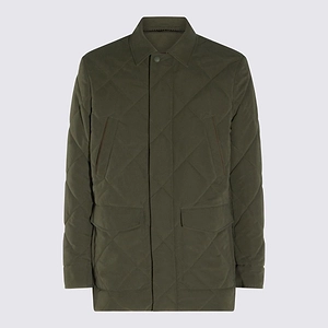 Canali Quilted Button-Front Coat