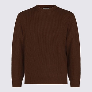 Canali Ribbed Crew-Neck Knitted Sweater