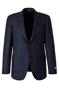 Canali Single Breasted Check Patterned Jacket