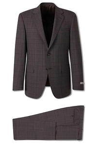 Canali Single Breasted Check Patterned Suit