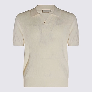 Canali Textured Knit Polo Top
