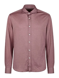 Canali Textured Long-Sleeve Shirt