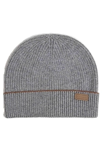 Canali Turn-Up Hem Ribbed Knit Beanie