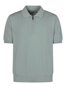 Canali Zip Polo Knitted Top