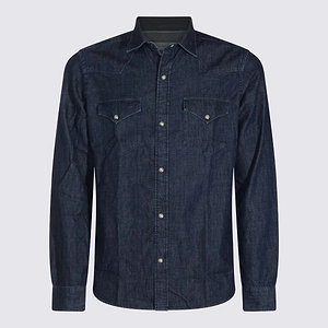 Canali Western Denim Shirt