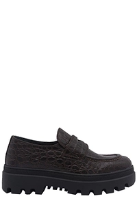 Car Shoe Embossed Slip-On Flat Shoes