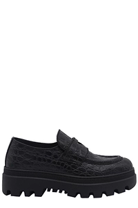 Car Shoe Embossed Slip-On Flat Shoes