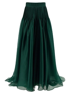 Carolina Herrera Pintucked Organza Skirt