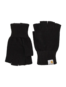 Logo Fingerless Knit Gloves