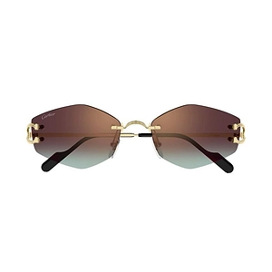 Cartier Rimless Irregular Sunglasses