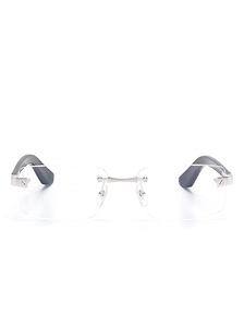 Santos De Cartier Rectangle Frameless Glasses