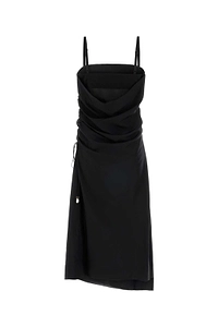 Carven Draped Lingerie Dress