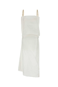 Carven Draped Spaghetti-Strap Dress