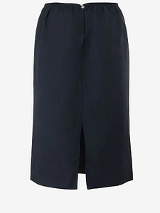 Carven Elastic-Waist Back-Slit Skirt