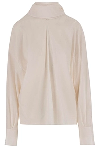 Carven Opera High-Neck Blouse