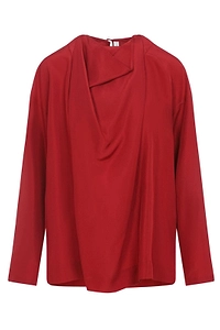 Carven Long-Sleeved Draped Top