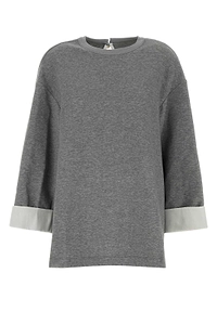 Carven Silk Cuff Sweatshirt