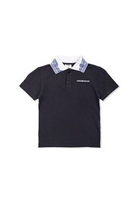 Casablanca Kids Contrast Collar Polo Shirt