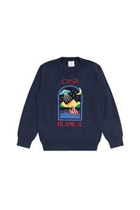 Casablanca Kids Graphic-Intarsia Crewneck Jumper