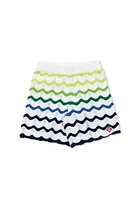 Casablanca Kids Logo Patch Wave Knitted Shorts