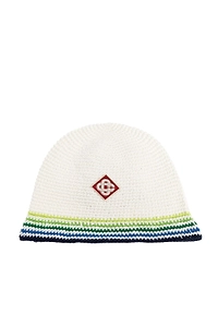 Casablanca Kids Striped Logo Patch Hat