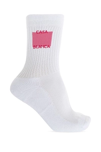 Logo Intarsia-Knit Socks