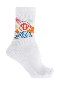 Casablanca Logo Intarsia-Knit Socks