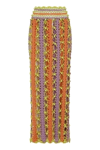 Celia B Crochet High Waist Long Skirt