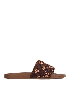 Casablanca Monogram-Embroidered Slip-On Slippers