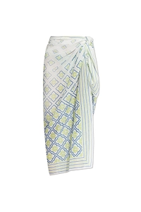 Monogram Printed Asymmetric Pareo