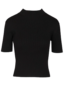 Cfcl Portrait Ribbed Short Sleeve Top