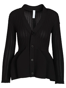 Pottery Peplum Knit Cardigan