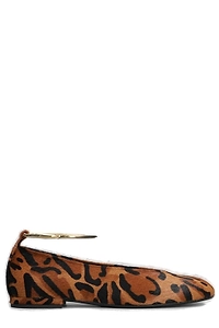 Chantal Anklet-Strap Round-Toe Ballet Flats