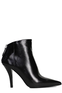 Pointed-Toe Heeled Ankle Boots