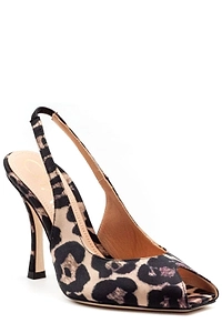 Chantal Slingback Peep-Toe Heeled Sandals