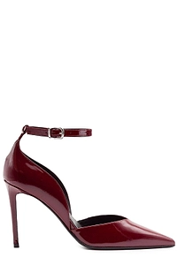 Chantal Side-Cut Ankle-Strap Heeled Pumps